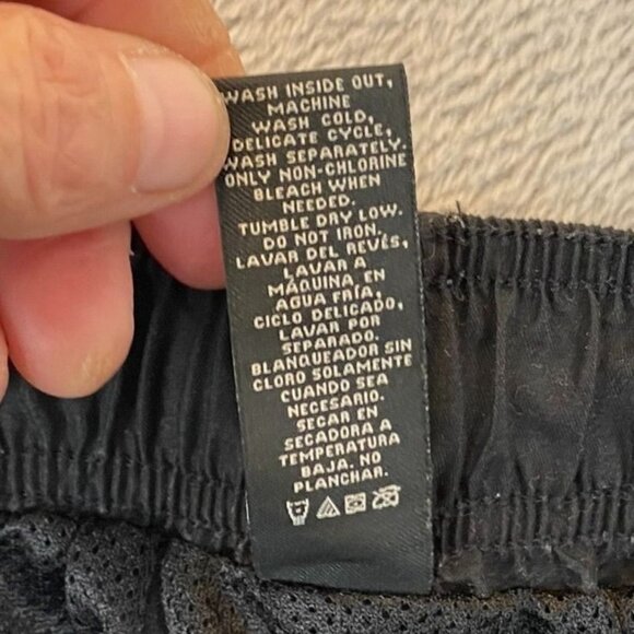 OP Mens Swim Shorts XL Black & Gray Polyester Drawstring Elastic Waist - Picture 7 of 10